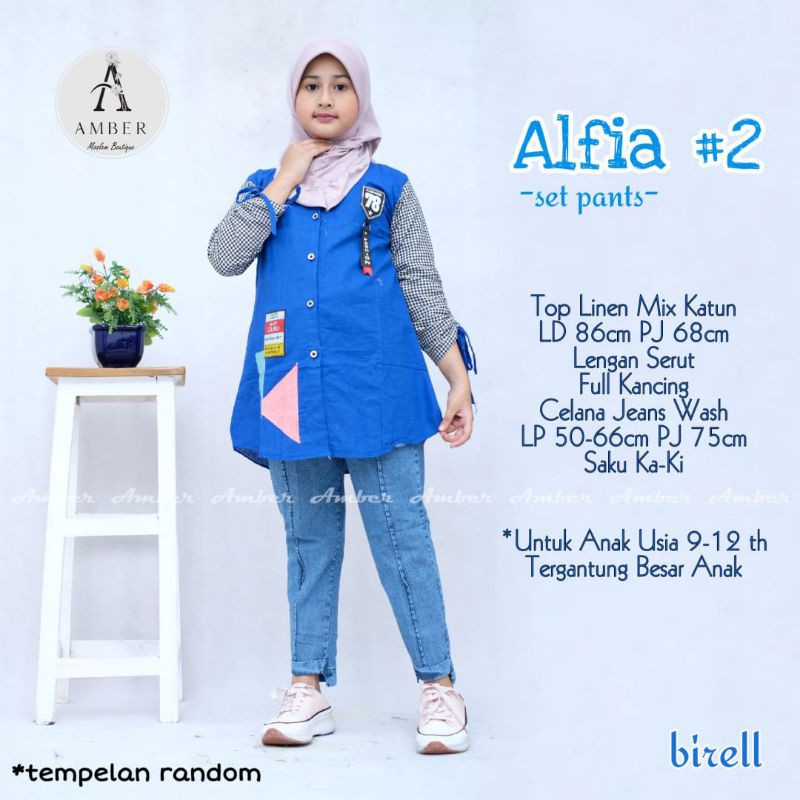 Bộ Đồ Trẻ Em Alfia#Áo 2 + Quần Jean wash Nguyên Bản Của Hổ Phách