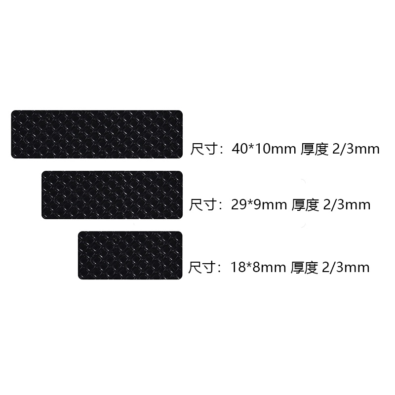 Miếng Dán Chân Bàn Phím Cơ Kelowna Bằng Cao Su Dày Dặn Đáy Chữ Nhật Màu Đen Chống Trượt Chống Mài Mòn