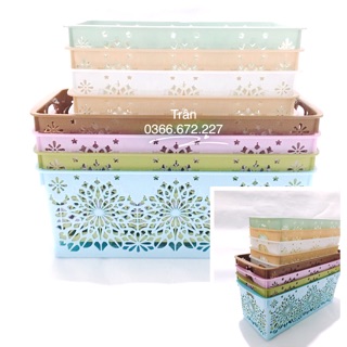 Rổ dài ren nhiều size, Rổ Đan Ren Dài Hàn Quốc