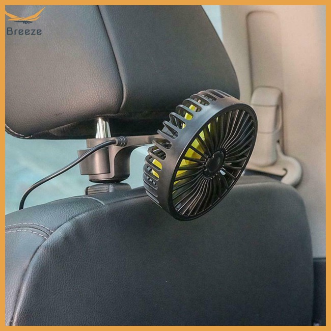 Quạt Làm Mát Mini 3 Tốc Độ Điều Chỉnh Được Gắn Ghế Sau Xe Hơi F407