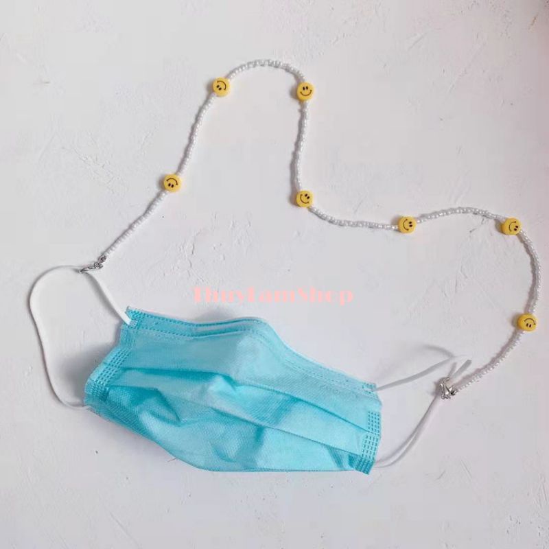 Dây đeo trang trí khẩu trang/kính mắt hình mặt cười chống rớt tiện lơi thời trang