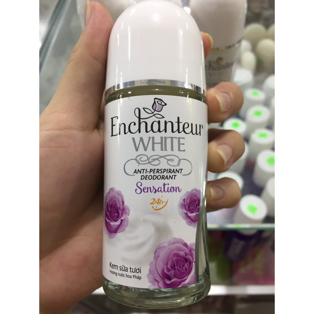 DẠNG SỮA Lăn khử mùi trắng da Enchanteur Charming 50ml, 25ml