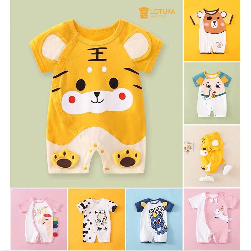 Body cộc cho Bé Trai Bé Gái MẪU MỚI quần áo Sơ Sinh vải Cotton mềm mịn, Bodysuit cho bé dễ thương từ 3-12kg