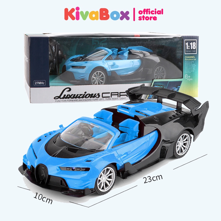 Xe ô tô điều khiển từ xa Kivabox chất liệu nhựa ABS chống va đập