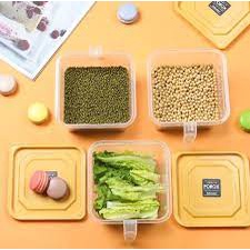 Hộp vuông bảo quản thực phẩm có nắp và tay cầm - AT