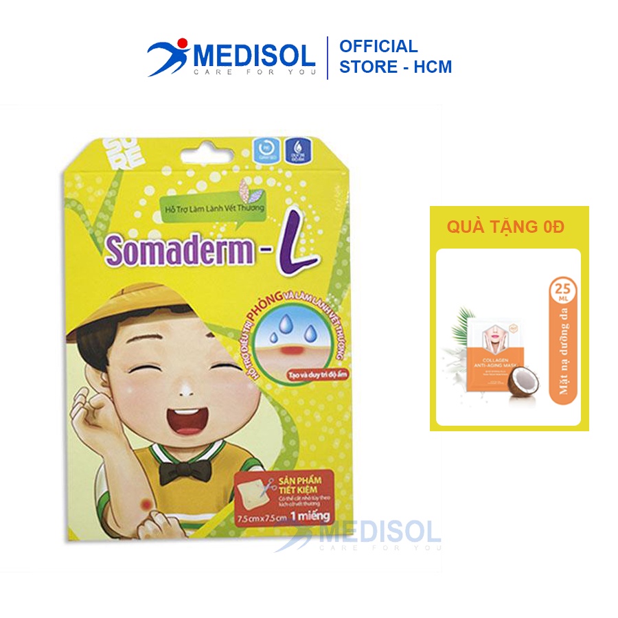 Miếng Dán Mụn, Miếng Dán Vết Thương - Somaderm-L - Hàn Quốc (1 miếng - kích thước 7.5 cm x 7.5 cm)