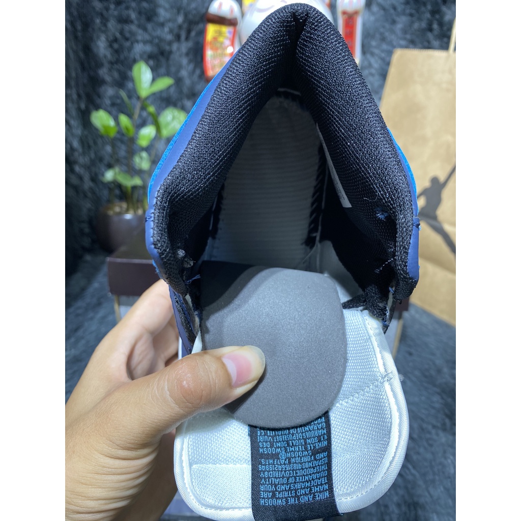 [Full box+bill] Giày Sneaker Jordan cao cổ xanh blue hàng SC full box bill và hộp bảo vệ