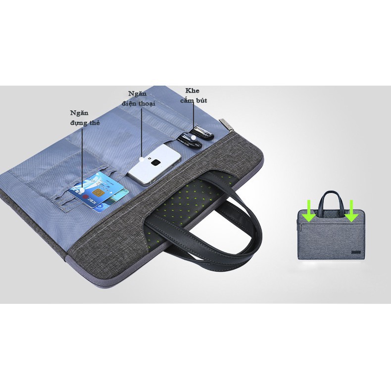Combo Túi Xách + Túi Đựng Sạc Cho Macbook - Laptop Cartinoe Lamando Series Nhiều Màu | BigBuy360 - bigbuy360.vn