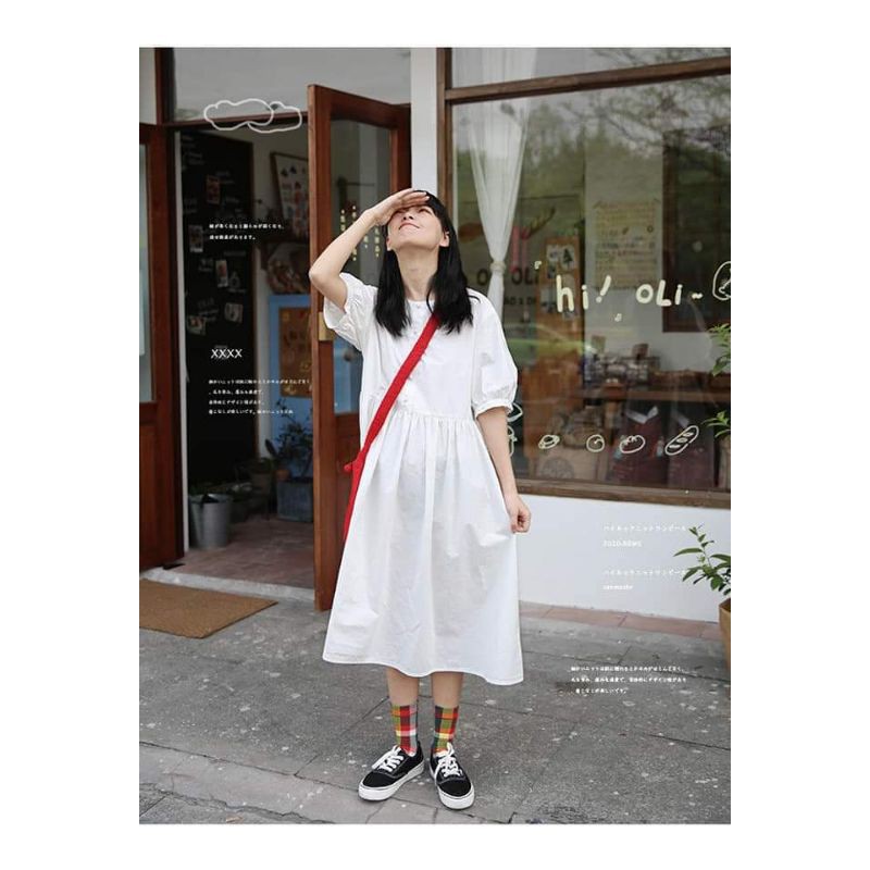 V17 váy bbd trắng