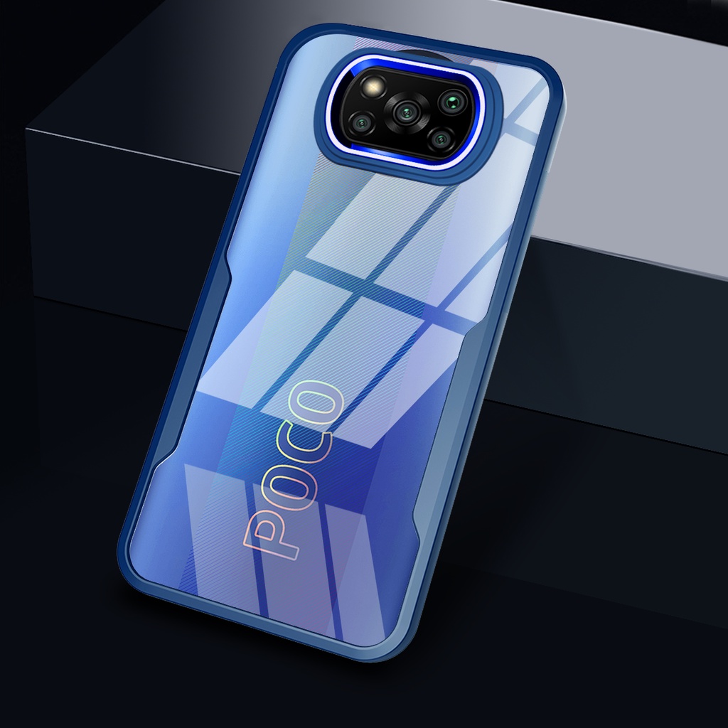 Ốp điện thoại KOOSUK acrylic trong suốt 2 trong 1 cho POCO X3 NFC Pocophone X4 Pro