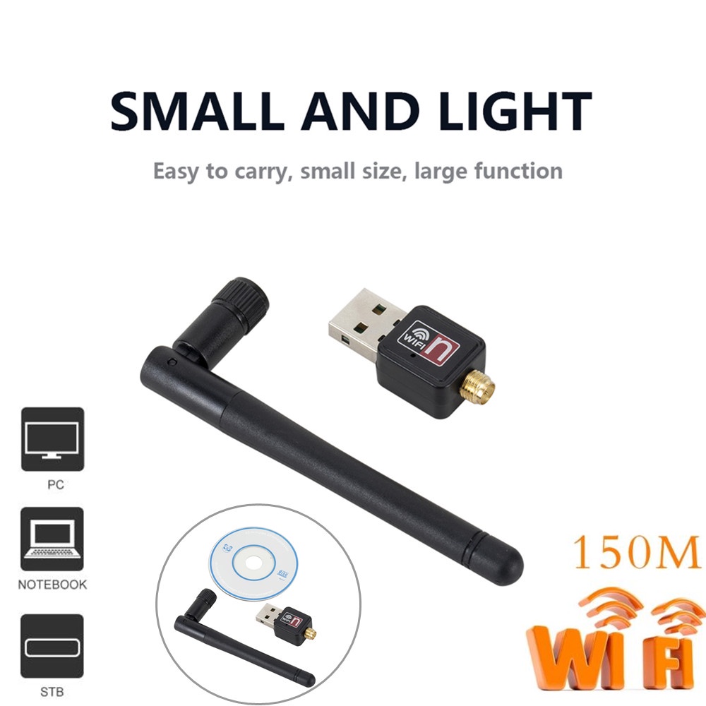 Usb phát WiFi 150Mbps LAN 802.11 / b / g / n 2.4Ghz cho máy tính xách tay PC