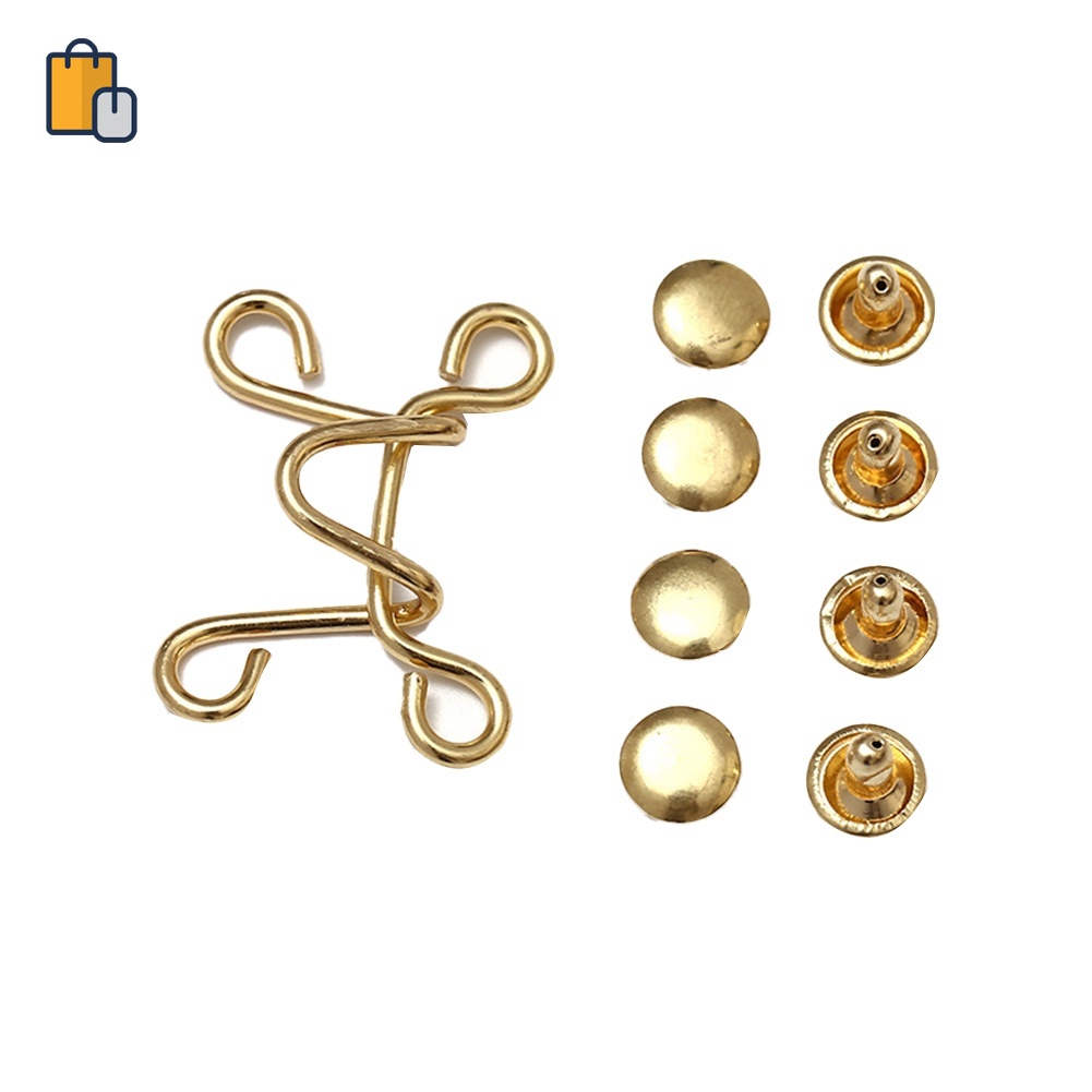 Set khuy cài mở rộng lưng quần jean có thể điều chỉnh tiện lợi