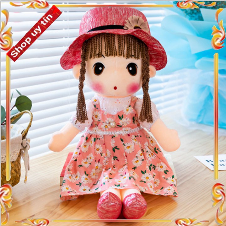 [ MẪU MỚI ]  Búp Bê Cao Cấp Hồng Hoa 45cm