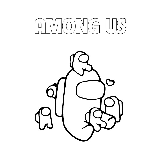 Tô màu among us (bộ 20 tờ A5)