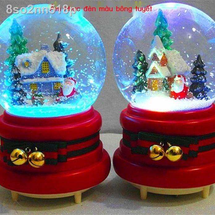▲ 8so2nn518pHộp nhạc quả cầu pha lê Tết thiếu nhi Đèn lồng ông già Noel tuyết tự động xoay hộp gửi tr