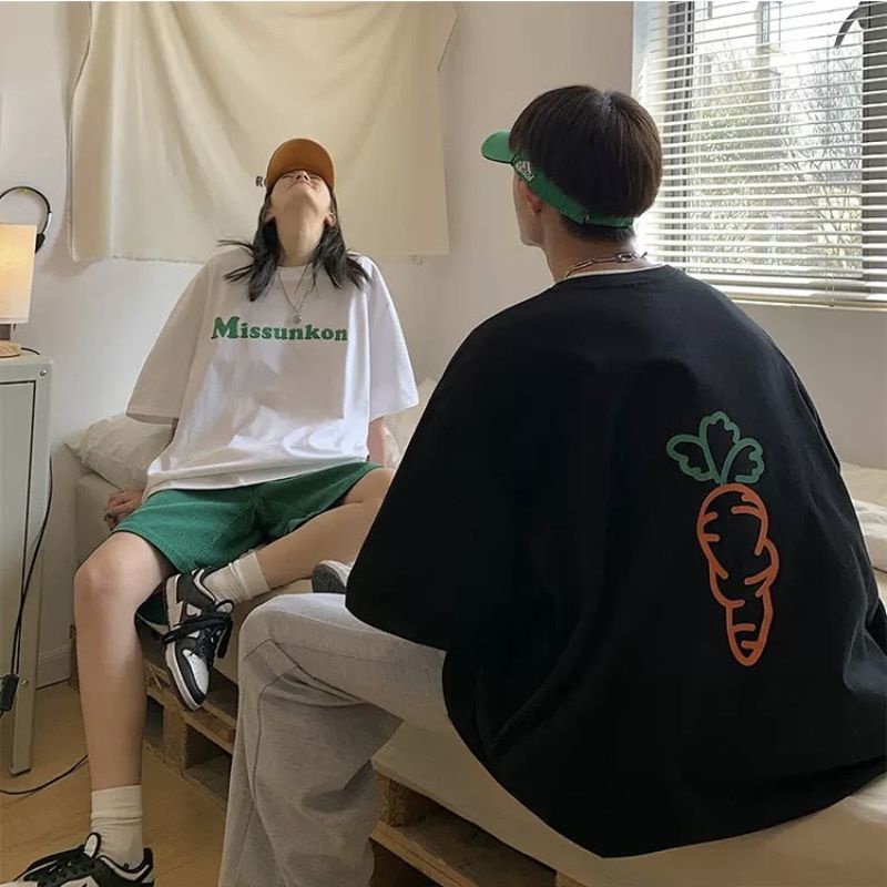 Áo thun tay lỡ unisex Missunkon cà rót