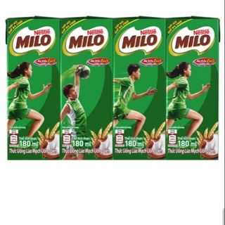 Lốc 4 hộp sữa lúa mạch milo 180ml