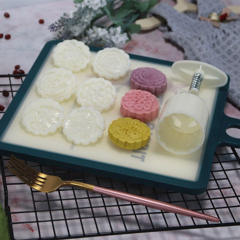 Set 6 Khuôn Nhấn Trang Trí Bánh Trung Thu 50g