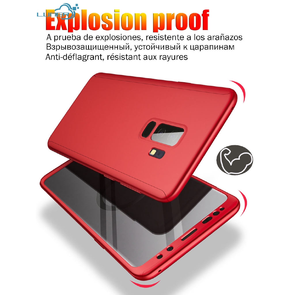 Ốp điện thoại PC cứng ôm sát bảo vệ 360 độ cho Samsung Note 5 8 9 10 10Pro M10 M20 M30