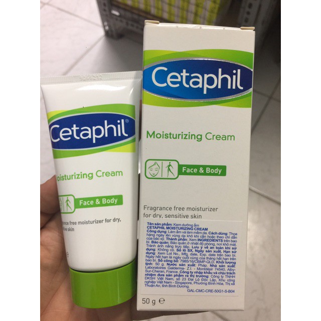 Kem Dưỡng Ẩm Cetaphil Làm Mềm Da Cho Mặt, toàn thân Face &amp; Body Moisturizing Cream 50g [CHÍNH HÃNG]