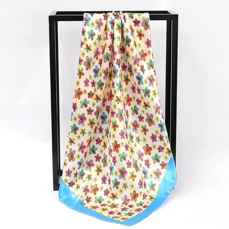 Khăn Choàng Satin Vuông 90CM(35.4inch) Thời Trang Dành Cho Nữ WJ1001-55