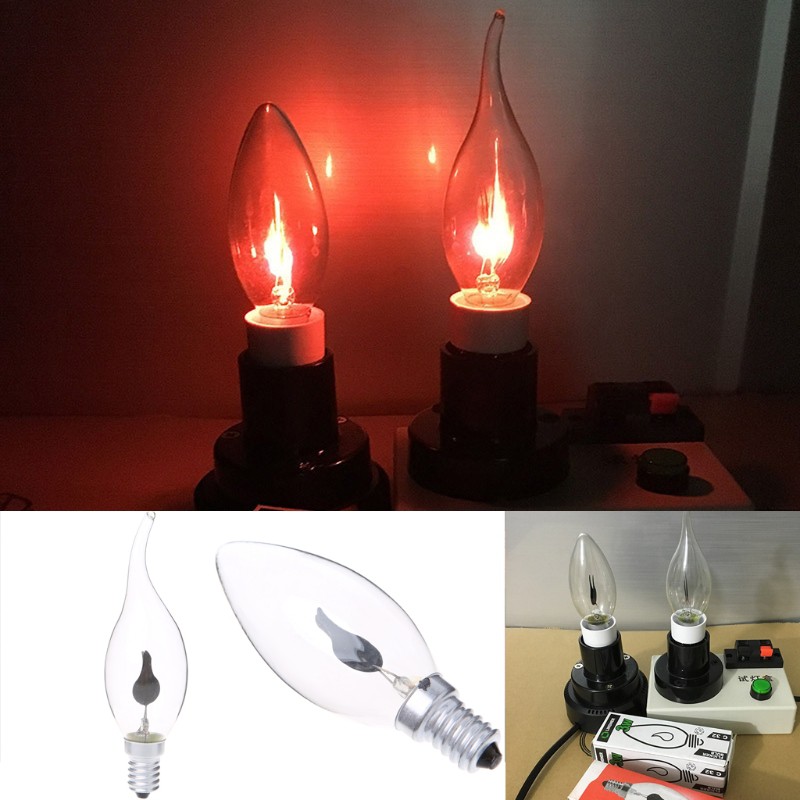 Bóng đèn sợi tóc E14 3W hình dáng ngọn lửa độc đáo