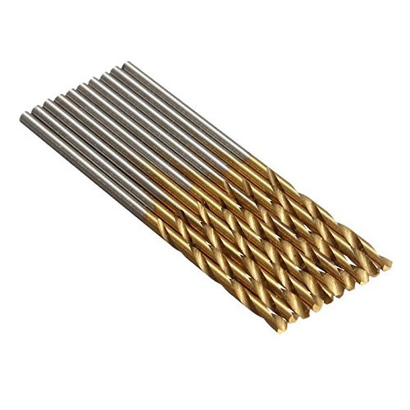 50 Mũi khoan bọc titan chất lượng cao kích thước 1mm 1.5mm 2mm 2.5mm 3mm