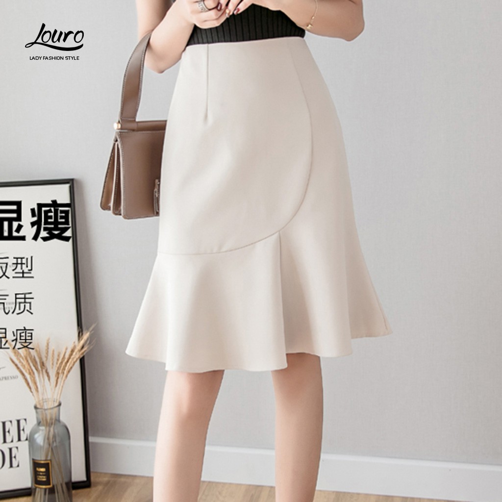 Chân váy đuôi cá công sở Louro L1000,ẢNH THẬT chân váy dáng dài tôn eo, lên dáng | BigBuy360 - bigbuy360.vn