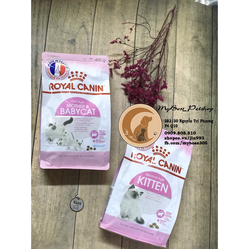 (chính hãng)ROYAL CANIN KITTEN - thức ăn hạt cho mèo 1-12 tháng tuổi (400g -2kg)