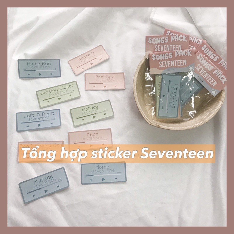 Nhãn dán | Sticker dời Seventeen