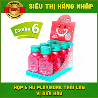 Hộp 6 hũ kẹo Play vị dưa hấu Thái Lan 22g