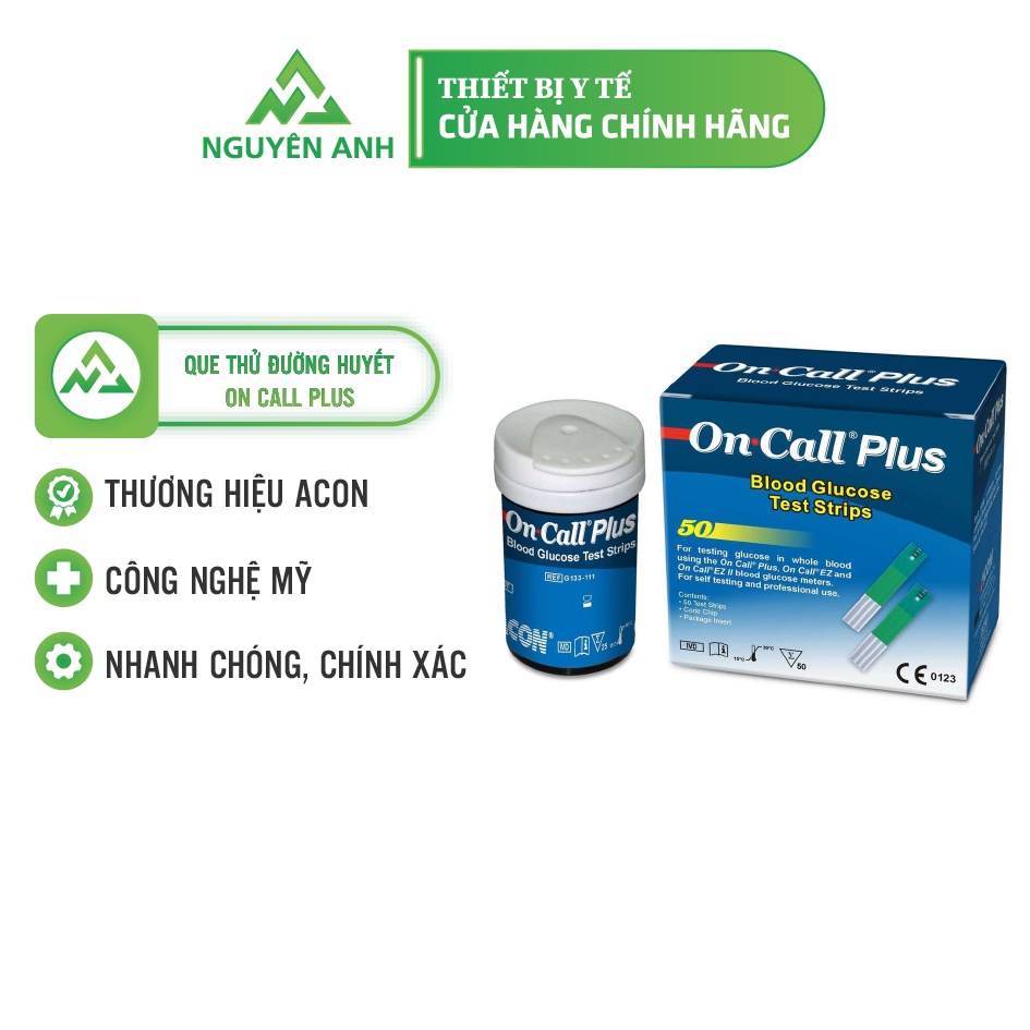 Que thử đường huyết On Call Plus sử dụng máy đo đường huyết cùng loại - Y Tế Nguyên Anh