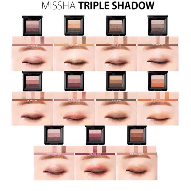 Phấn mắt 3 màu Misha triple shadow