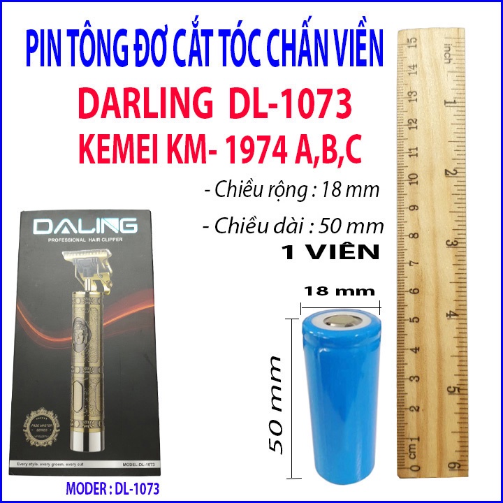 Pin sạc thay thế cho tông đơ cắt tóc , bấm viền T9 , Daling 1073 ,Kemei 1974 A ,Wintage