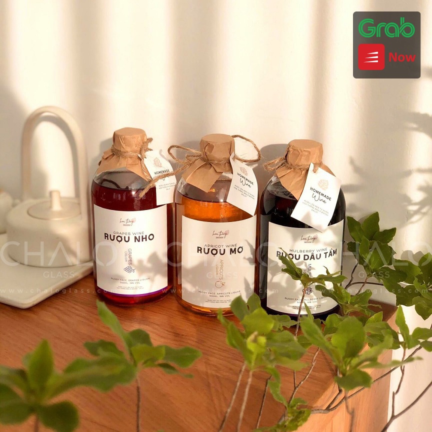 Chai Thủy Tinh Dáng Tròn Nắp Nhôm 350Ml & 500Ml - Đựng Rượu & Kombucha - Ct & Ctr