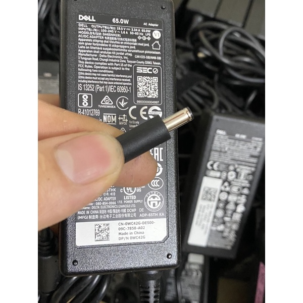 Sạc laptop Dell 65w chân kim nhỏ bản gốc zin bóc máy