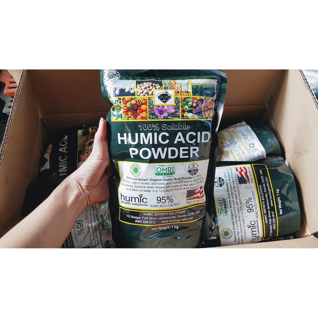 Phân bón Humic Acid Powder 95% Nhập Khẩu Mỹ Túi 1kg