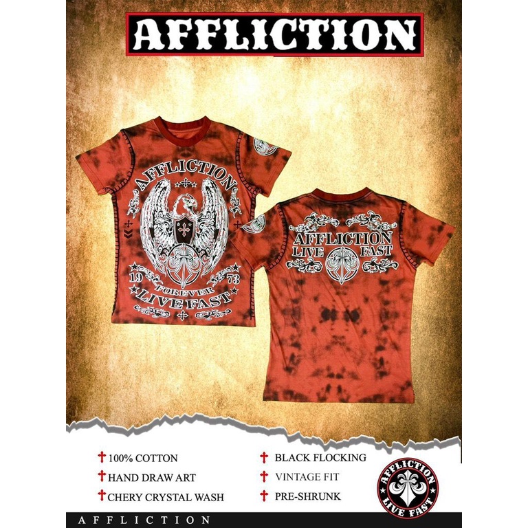 Áo Affliction đại bàng bông lúa cao cấp