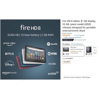 Máy tính bảng Amazon Kindle Fire HD 8