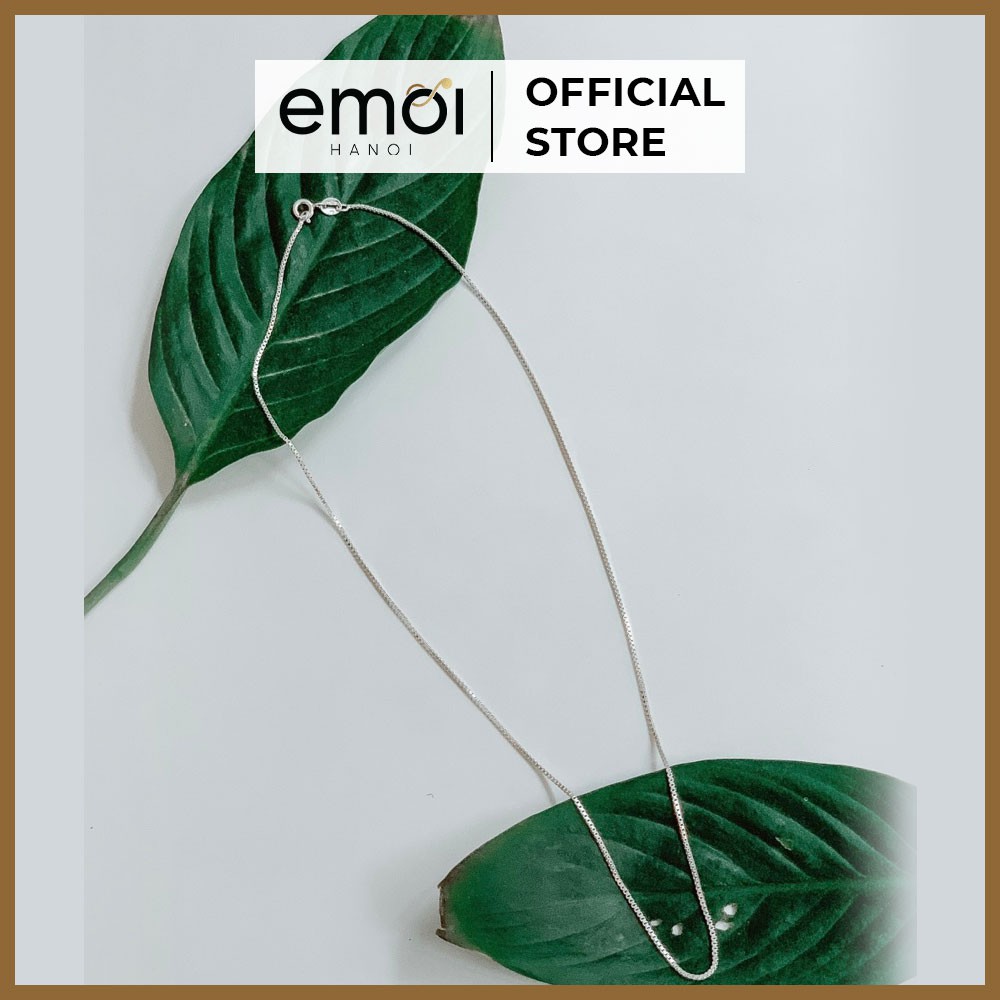 Dây chuyền vòng cổ bạc 925 EMOI Jewelry phụ kiện trang sức nam nữ kiểu dáng basic đơn giản