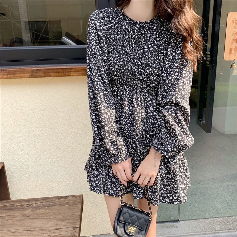 Váy hoa nhí dịu dàng xinh xắn cho mùa thu (ảnh thật ở cuối cùng) | BigBuy360 - bigbuy360.vn