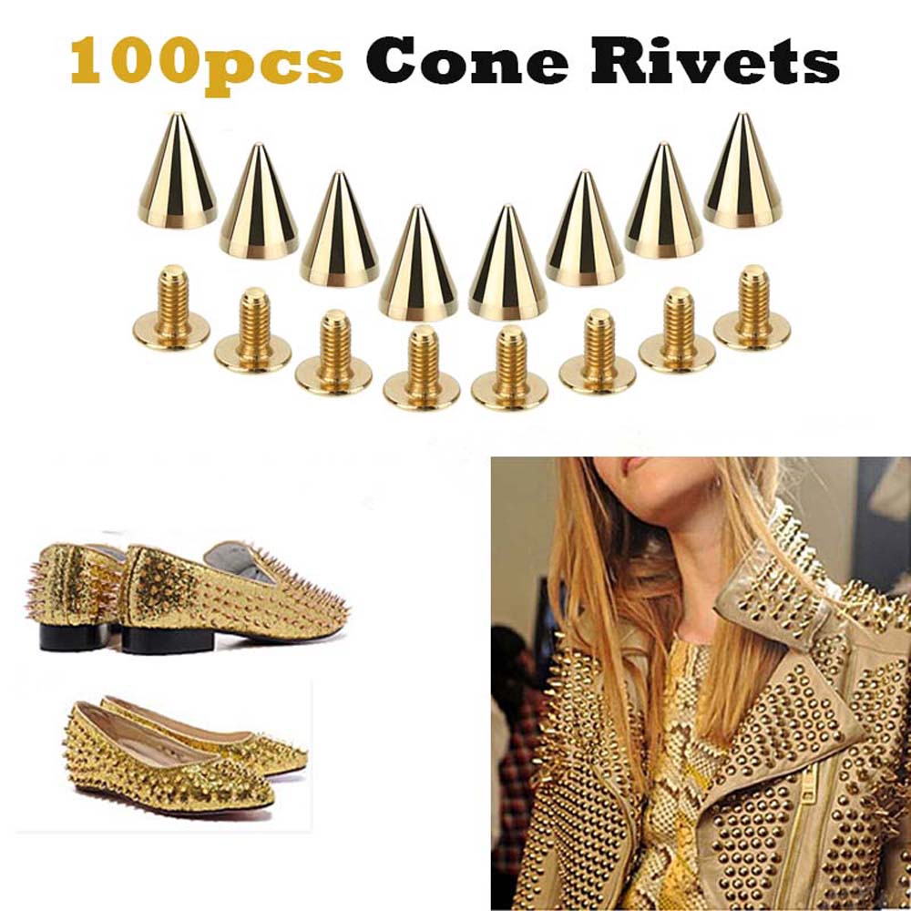 QQMALL Brass Craft Leather Decoration For Clothes Bag Shoes Belt Button Screws