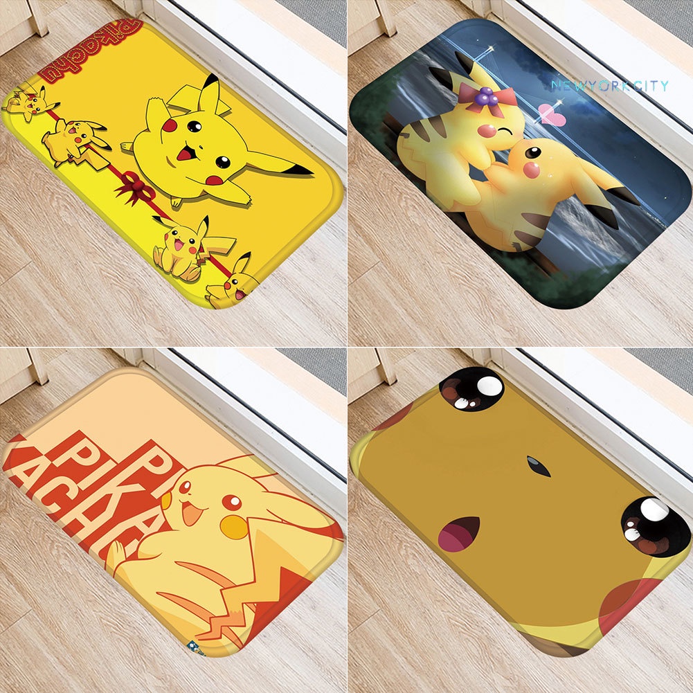 Thảm Chùi Chân Chống Trượt Hình Pikachu Đáng Yêu