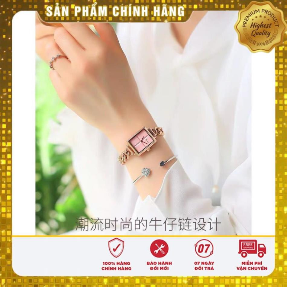 Hàng Cao Cấp -  Đồng hồ - Nữ - Kimio - máy nhật - lắc xích mặt vuông nhỏ 24mm - chống gỉ không phai màu - lỗi 1 đổi 1