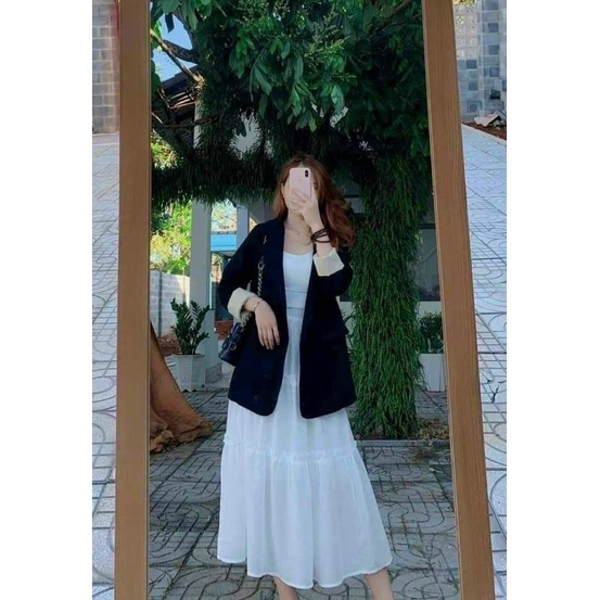 Áo khoác blazer nữ 2 lớp style hàn xẻng