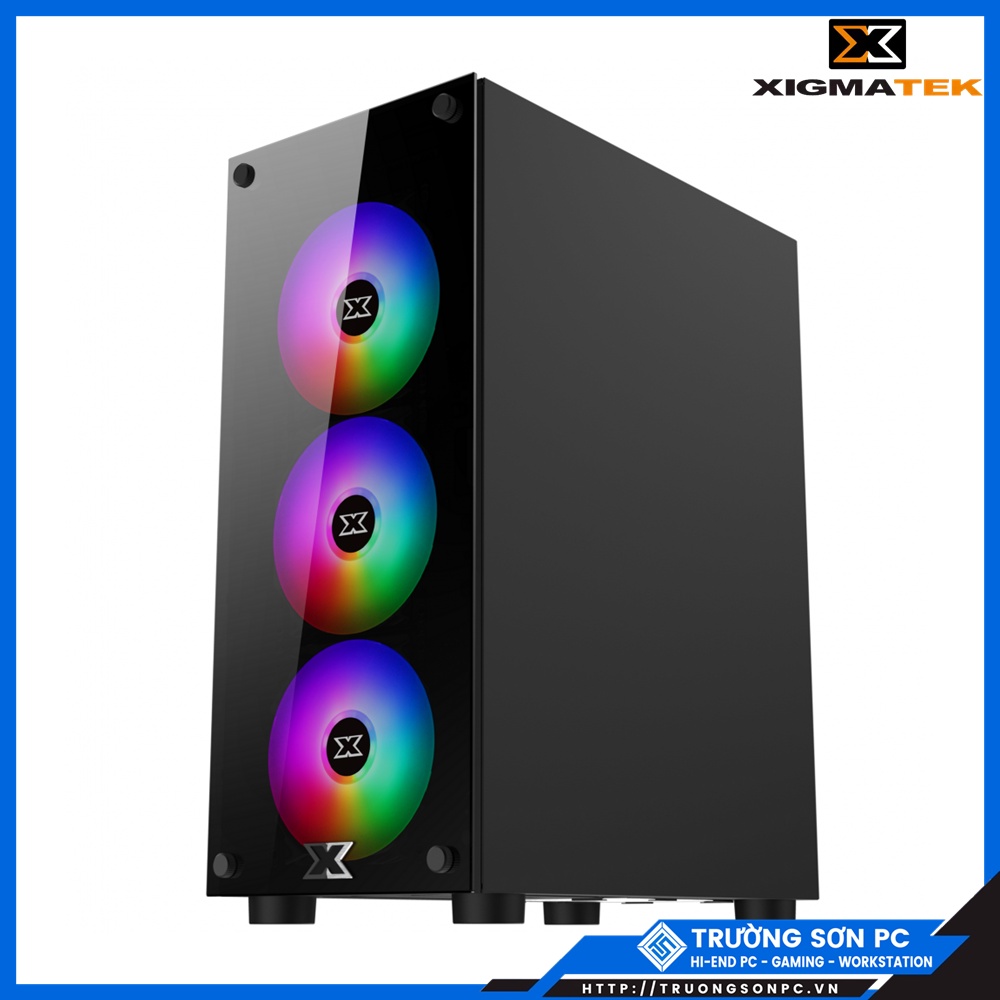 Vỏ Case XIGMATEK XIGMATEK HERO 3F (EN45129) - ATX, 2 SIDE TEMPERED GLASS, KÈM 03 FAN XIGMATEK X20F