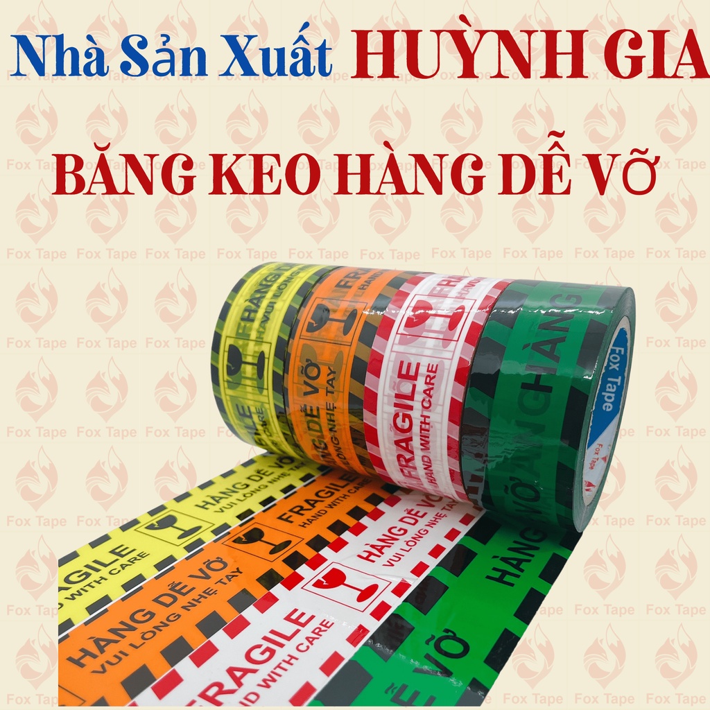 Băng Keo Hàng Dễ Vỡ 1.2Kg Nhiều Màu Sắc Đóng Gói Hàng Hóa