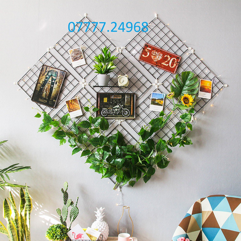 1 khung lưới sắt decor 35*35 cm treo ảnh nghệ thuât-trang trí quán cà phê