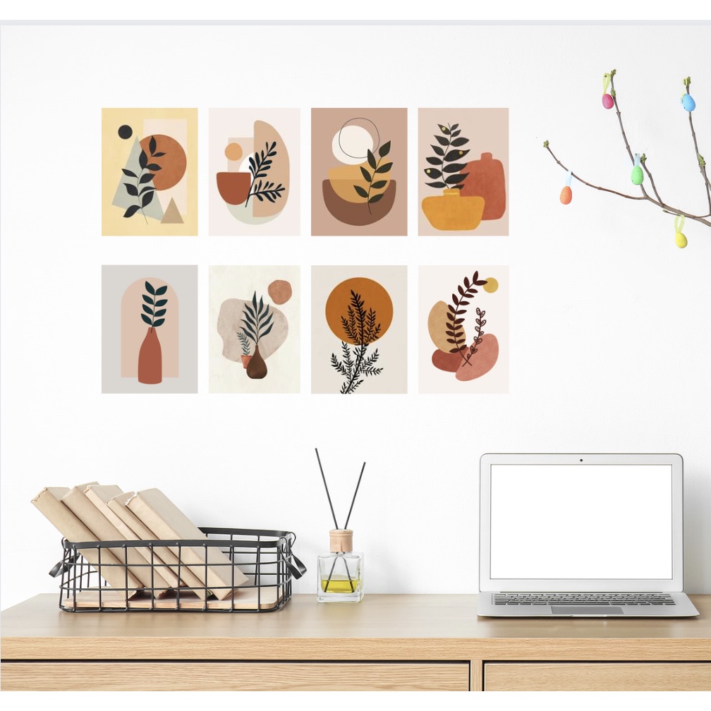 Tranh Decor Phòng Khách Phông Nền Chụp Ảnh Poster Dán Tường Vintage Phong Cách Hàn Quốc