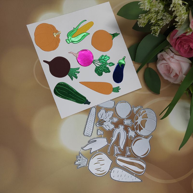 Khuôn Cắt Giấy Làm Từ Kim Loại Hình Rau Củ Trang Trí Scrapbook